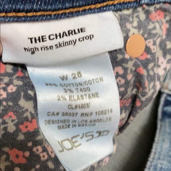 Joe’s Jeans Charlie High Rise Crop Distressed - Picture 10 of 13